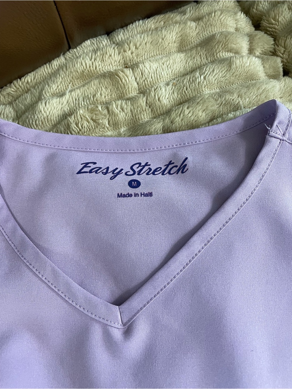 Easy Spirit Lavender V-Neck Knit Top